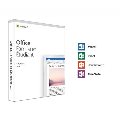 Microsoft Office 2019 Famille et Étudiant - Version boîte (79G-05088)