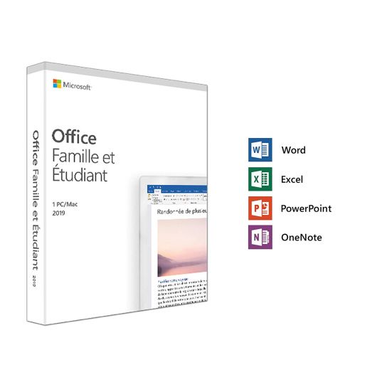 Microsoft Pack Office Famille et Étudiant 2019