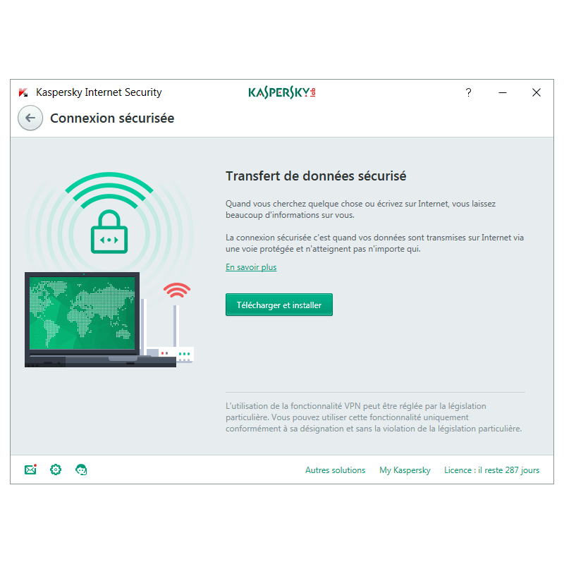 Logiciel Kaspersky Internet Security MAJ 2022 pour 1  3  5  10 Postes
