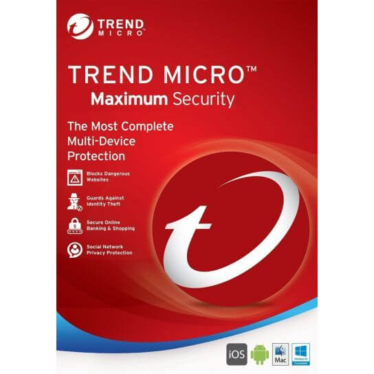 Trend Micro Maximum Security 11 | 2024 | 1 An | 3 Postes