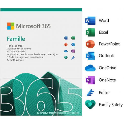 Microsoft 365 Famille - Appareils illimités (nouvelle version)