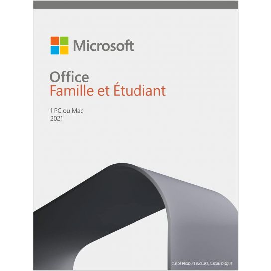 Microsoft Pack Office Famille et Etudiant 2021