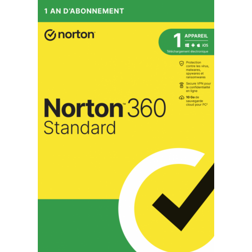 Norton 360 Standard 2024 - 1 Appareil 1 An