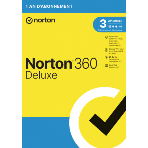Norton 360 Deluxe 2023 - 3 Appareils 1 An