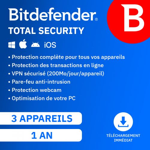 Bitdefender Total Security 2026 - Abonnement automatique