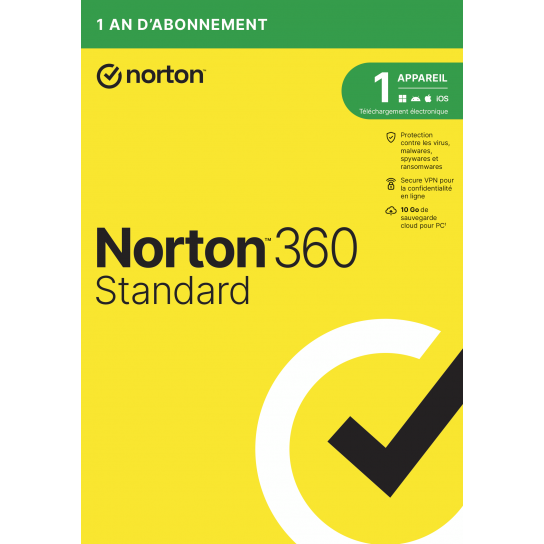 Norton 360 Standard 2025 - 1 Appareil 1 An