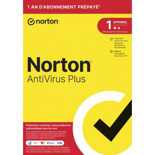 Norton Antivirus Plus 2025 - 1 Appareil 1 An
