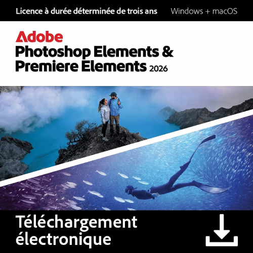 Adobe Photoshop Elements 2025 & Premiere Elements 2025 - 2 PC ou MAC